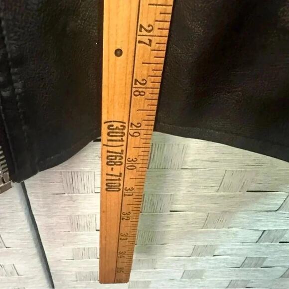 Lane Bryant Women’s moto faux leather jacket black bikercor streetwear plus size - Picture 9 of 11